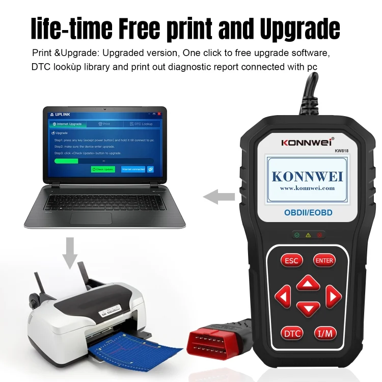 EDA0043651_5.webp KONNWE KW818 Car OBD2 Bluetooth Fault Detector Diagnostic Tools - Image 6