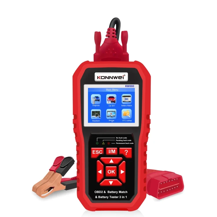 EDA0043658.webp KONNWEI KW880 3 in 1 Car OBD2 Fault Diagnosis + Battery Tester + Battery Match Reset - Image 1