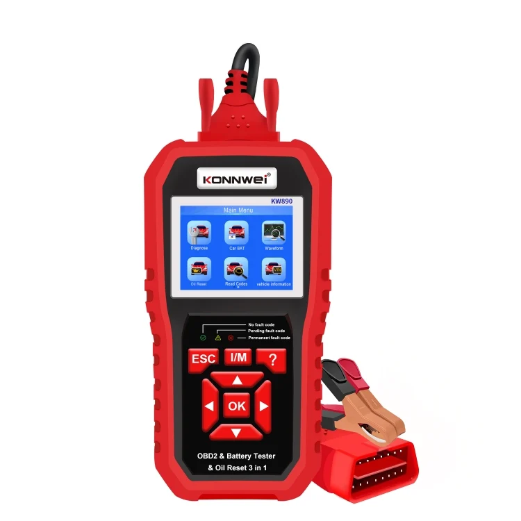 EDA0043664.webp KONNWEI KW890 2 in 1 Car OBD2 Fault Detector + Maintenance Light Reseter - Image 1