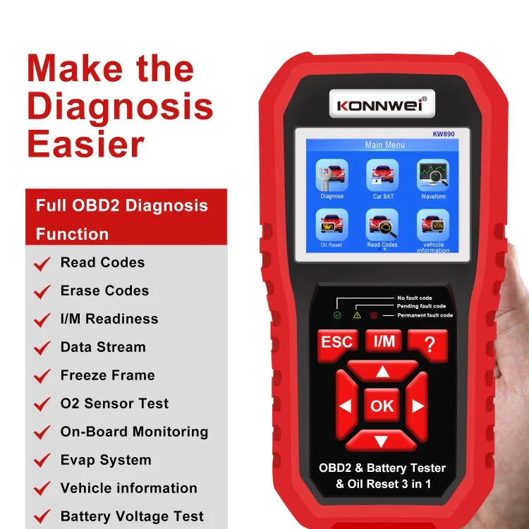 EDA0043664_3.webp KONNWEI KW890 2 in 1 Car OBD2 Fault Detector + Maintenance Light Reseter - Image 4