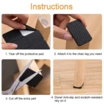 93 in 1 EVA Self Adhesive Anti Slip Furniture Leg Pads Set - Image 3