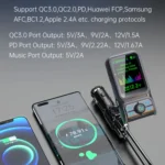 BC85 Colorful Screen Car Bluetooth 5.0 FM Transmitter MP3 Player - Image 5