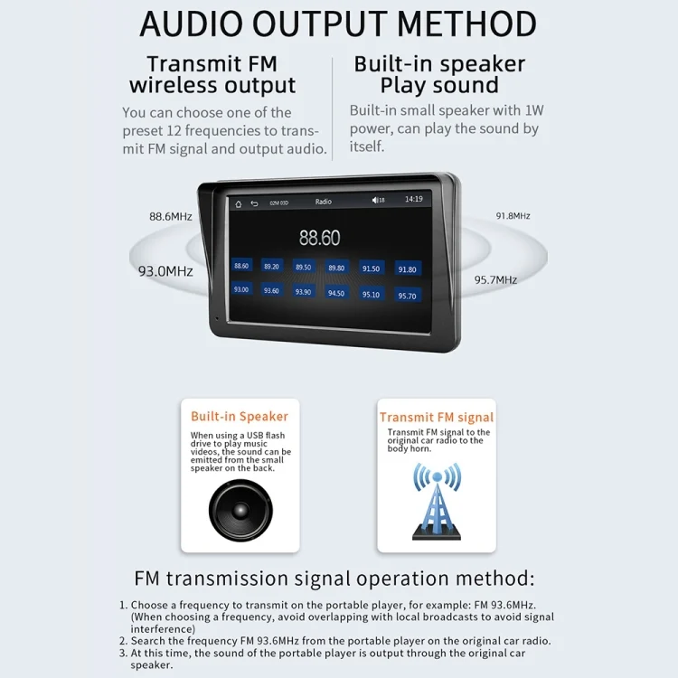 EDA0043855_3.webp B5300A 7 inch Wireless CarPlay Car Bluetooth MP5 Player, Support Mobile Phone Interconnection - Image 4