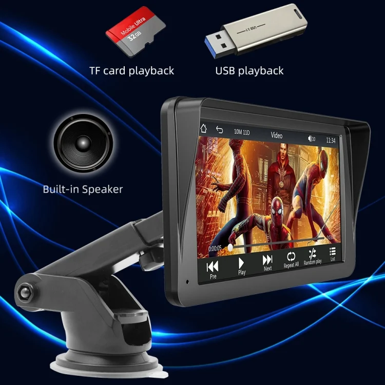 EDA0043855_4.webp B5300A 7 inch Wireless CarPlay Car Bluetooth MP5 Player, Support Mobile Phone Interconnection - Image 5