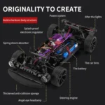 JJR/C Q142 Full Scale Electric Four-wheel Drive Muscle High Speed Drift RC Car - Image 5