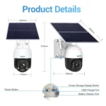 ESCAM QF724 3MP 24h Recording Cloud Storage PT 4G PIR Alarm IP Camera with Solar Panel - Image 2