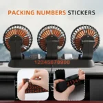 F4310 360-Degree Rotating Adjustable Car Three-Head Fan - Image 11