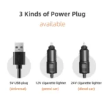 F4310 360-Degree Rotating Adjustable Car Three-Head Fan - Image 3