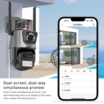 QX81 Humanoid Recognition AI Alarm WIFI Spherical Dual 2MP IP Camera - Image 4