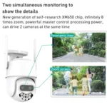 QX82 400W Dual Screen Dual Channel Synchronous Monitoring IP Camera - Image 4