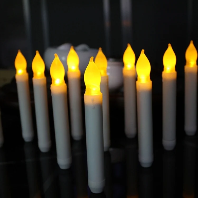 EDA004481901_1.webp LED Electronic Candle Lights Flameless Long Rod Christmas Candle, Spec:Flashing Yellow Light - Image 2