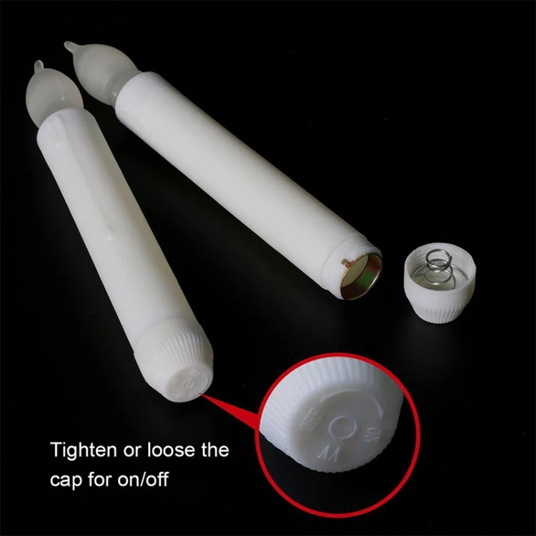 EDA004481901_3.webp LED Electronic Candle Lights Flameless Long Rod Christmas Candle, Spec:Flashing Yellow Light - Image 4