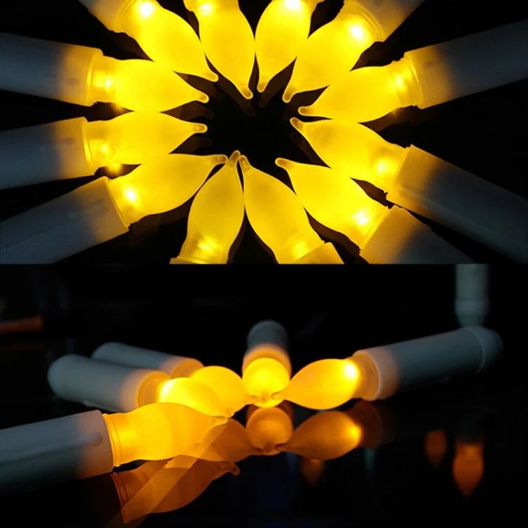 EDA004481901_5.webp LED Electronic Candle Lights Flameless Long Rod Christmas Candle, Spec:Flashing Yellow Light - Image 6
