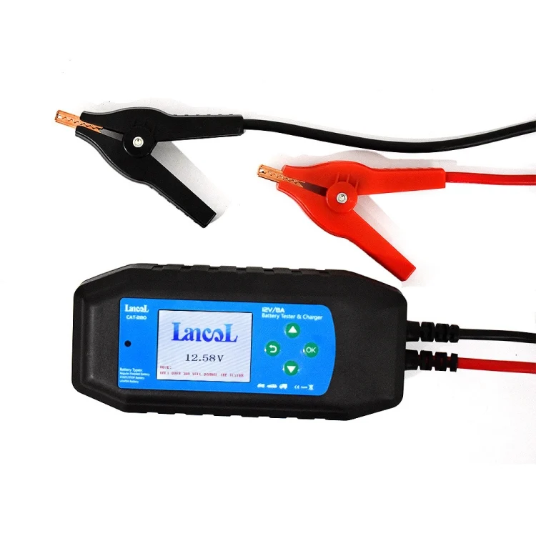 CAT-280 2 in 1 Car Battery Charger & Color Screen Battery Tester, EU Plug