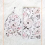 Newborn Baby Three-piece Swaddling Scarf  Cap Headband