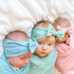 Newborn Baby Dot Pattern Swaddling Scarf Headband - Image 4