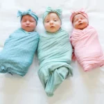 Newborn Baby Dot Pattern Swaddling Scarf Headband - Image 5