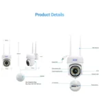ESCAM PVR007 3MP Smart HD WiFi Camera Support Full Color Night Vision / Motion Detection / Sound Alarm / TF Card - Image 12