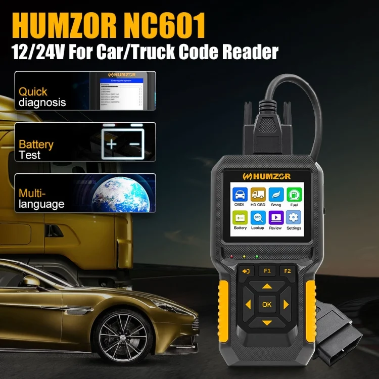 EDA0045309_4.webp HUMZOR NC601 12-24V Car and Truck OBD2 Scan Tool Diagnostic Tool - Image 5