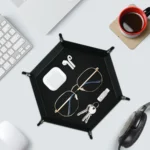 Hexagonal Desktop PU Storage Box Sundries Tray - Image 6