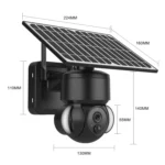SHIWOJIA IP66 Waterproof 4G 3MP Solar Dome IP Camera, Two-way Audio & PIR Motion Detection & Night Vision - Image 2