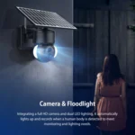 SHIWOJIA IP66 Waterproof 4G 3MP Solar Dome IP Camera, Two-way Audio & PIR Motion Detection & Night Vision - Image 4