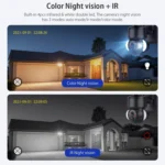 SHIWOJIA IP66 Waterproof 4G 3MP Solar Dome IP Camera, Two-way Audio & PIR Motion Detection & Night Vision - Image 8