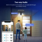 SHIWOJIA IP66 Waterproof 4G 3MP Solar Dome IP Camera, Two-way Audio & PIR Motion Detection & Night Vision - Image 9