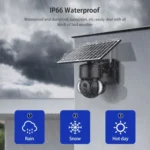 SHIWOJIA IP66 Waterproof 4G 3MP Solar Dome IP Camera, Two-way Audio & PIR Motion Detection & Night Vision - Image 10