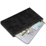 Simple Retro Leather Clutch Zipper Envelope Bag - Image 3