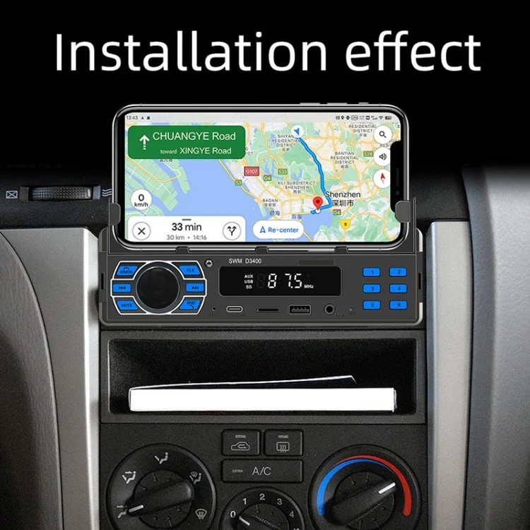 EDA004737201A_12.webp SWM D3400 Car Bluetooth MP3 Player Support Smart Voice Assistant / FM - Image 13