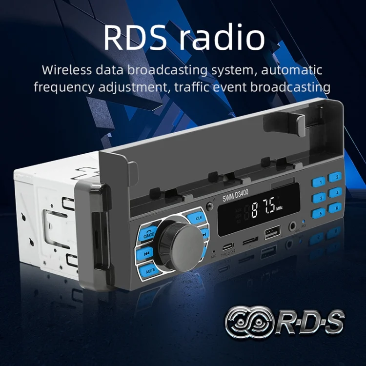 EDA004737201A_9.webp SWM D3400 Car Bluetooth MP3 Player Support Smart Voice Assistant / FM - Image 10