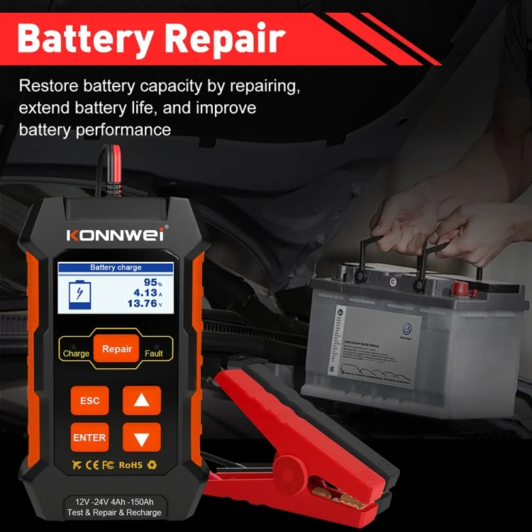 EDA004802701A_4.webp KONNWEI KW520 12V / 24V 3 in 1 Car Battery Tester with Detection & Repair & Charging Function - Image 5