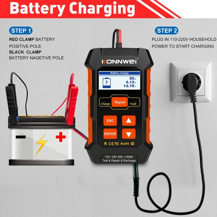 EDA004802701A_5.webp KONNWEI KW520 12V / 24V 3 in 1 Car Battery Tester with Detection & Repair & Charging Function - Image 6