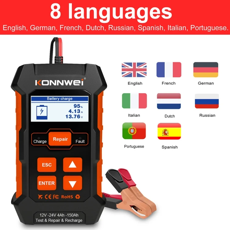 EDA004802701A_7.webp KONNWEI KW520 12V / 24V 3 in 1 Car Battery Tester with Detection & Repair & Charging Function - Image 8