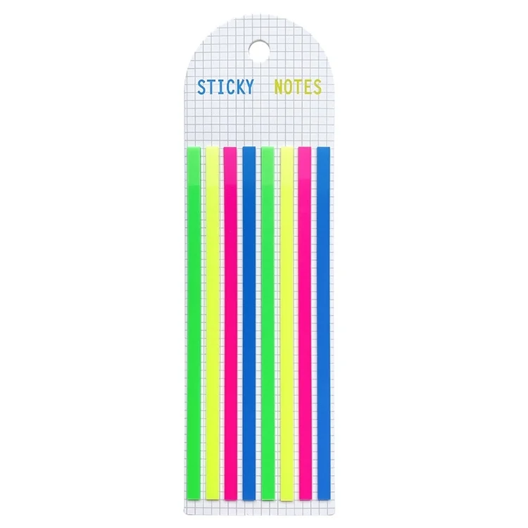 EDA004850901A.webp Transparent Strip Color Fluorescent Waterproof Sticky Note Long Strip Index Sticker - Image 1