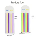 Transparent Strip Color Fluorescent Waterproof Sticky Note Long Strip Index Sticker - Image 3