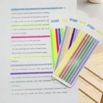 Transparent Strip Color Fluorescent Waterproof Sticky Note Long Strip Index Sticker - Image 5