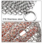 Stainless Steel Round Iron Cleaner Pot Brush Scrubber Home Cookware Kitchen Cleaning Tool - Image 3