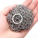 Stainless Steel Round Iron Cleaner Pot Brush Scrubber Home Cookware Kitchen Cleaning Tool - Image 4