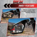 For Can-Am BRP UTV Maverick X3 Off-Road Vehicle Rearview Mirror - Image 6