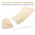 10pcs Invisible Anti-wear Butterfly Shape High Heel Stickers Thickened Sponge Heel Stickers, Random Color Delivery - Image 3