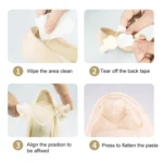 10pcs Invisible Anti-wear Butterfly Shape High Heel Stickers Thickened Sponge Heel Stickers, Random Color Delivery - Image 8