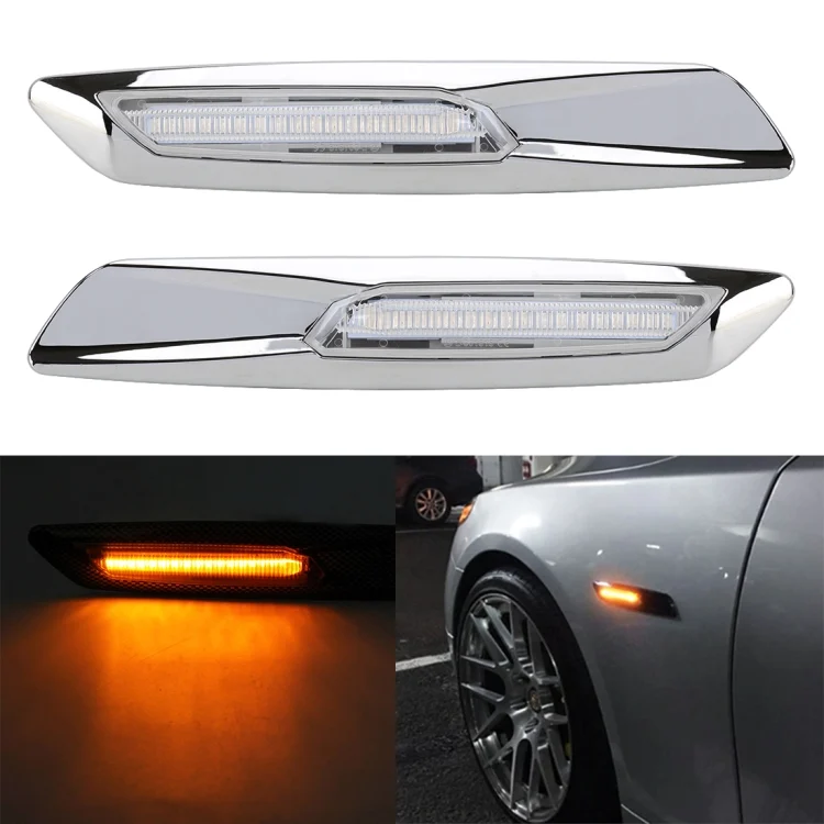 2 PCS Car Fender Light LED Leaf Board Side DC12V / 1.7W for BMW, Yellow Light