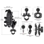 MOTOSLG Crab Motorcycle Phone Clamp Bracket - Image 2