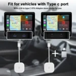 USB + USB-C / Type-C Wired to Wireless Carplay Adapter for iPhone - Image 7