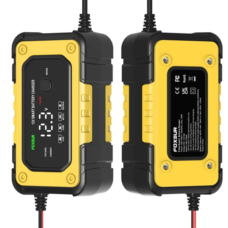 EDA0049677_B1.webp FOXSUR FBC1206E 6A 12V Car / Motorcycle Smart Battery Charger - Image 2
