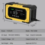 FOXSUR FBC1206E 6A 12V Car / Motorcycle Smart Battery Charger - Image 4