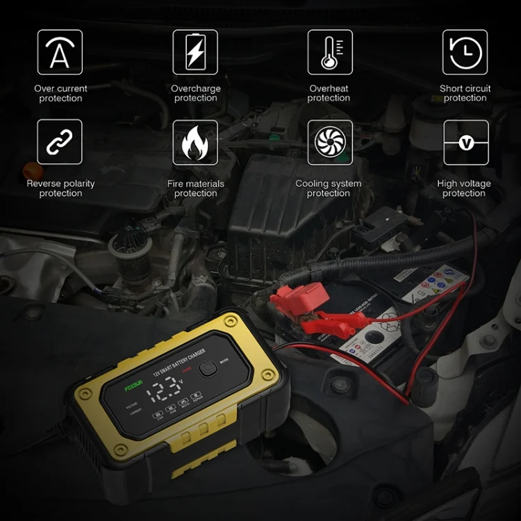 EDA0049677_B7.webp FOXSUR FBC1206E 6A 12V Car / Motorcycle Smart Battery Charger - Image 8