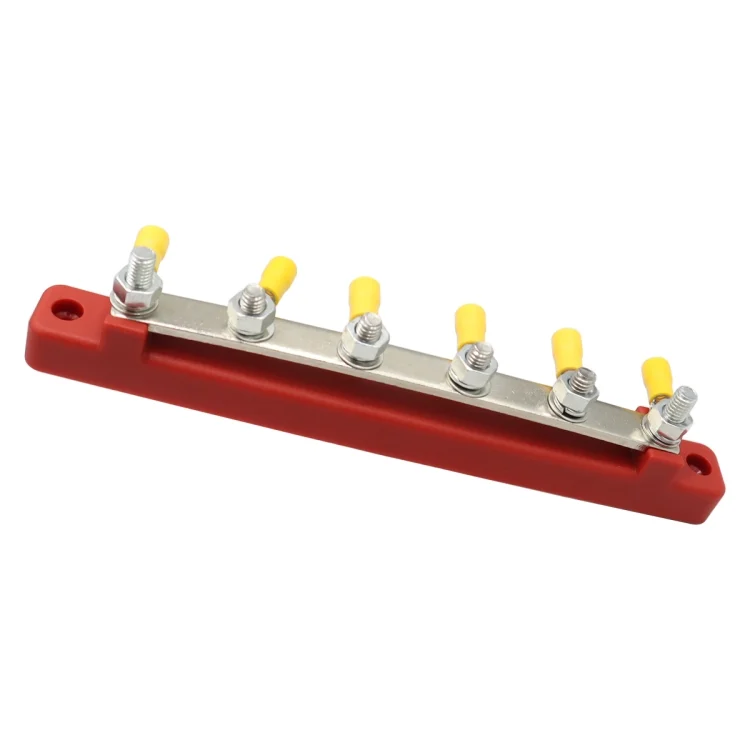 EDA004977801_1.webp RV Yacht 150A High Current Single-row 4-way Busbar with 6pcs Terminals - Image 2
